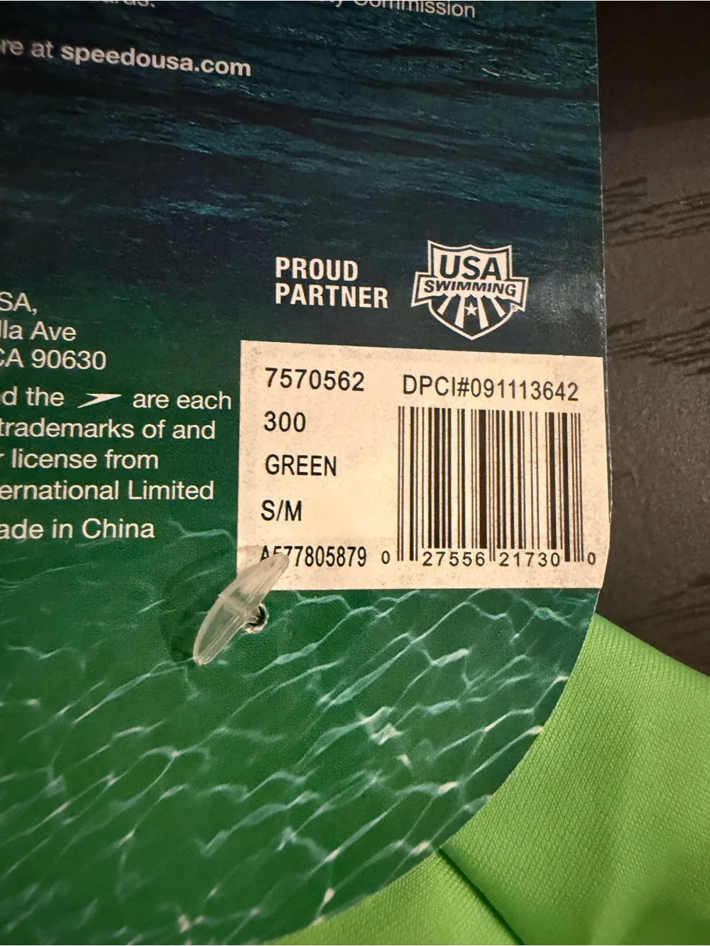 Speedo green uv
